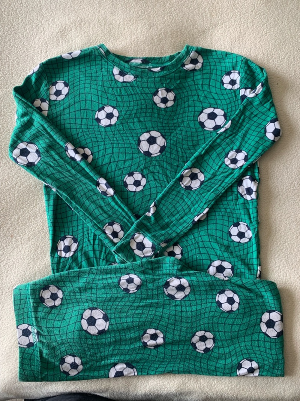 GAP Kids Green Soccer-Print Long Sleeve Top